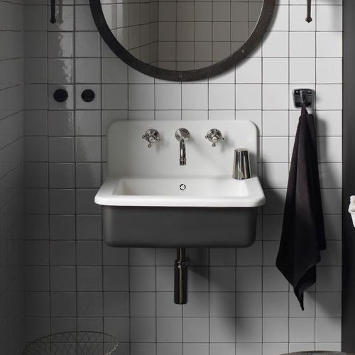 Vasque murale - Deep Titanium - CORIAN - en Corian® / antibactérienne / rectangulaire
