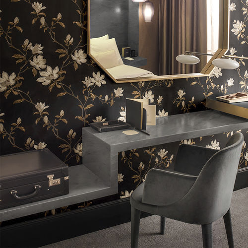 Bureau mural - Carbon Concrete - CORIAN - contemporain / en Corian® / droit
