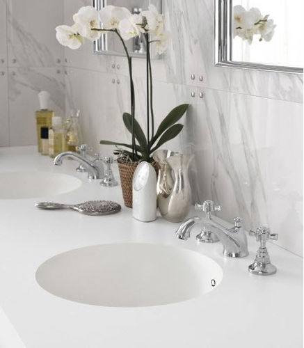Plan vasque double - CORIAN - en Corian®