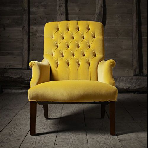 Fauteuil classique - WILLIAM SPOONER - Fleming & Howland - en velours