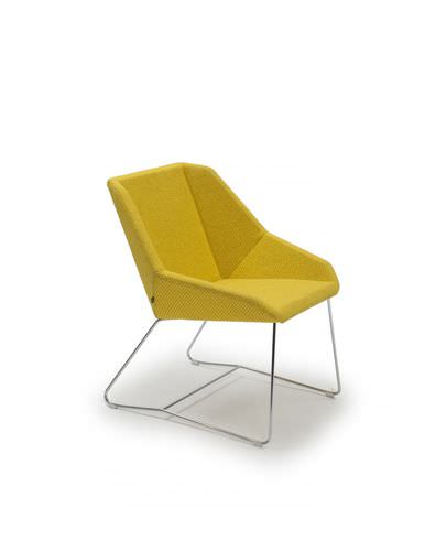 Chaise contemporaine - ROSEBUD - Vivero - en acier / tapissée / piètement étoile
