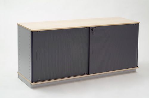 Armoire de classement basse - ILO - Vivero - en acier / en bois / à portes coulissantes