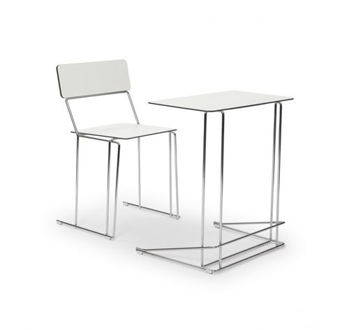 Bureau sur pied - THELMA - Vivero - contemporain / droit / blanc