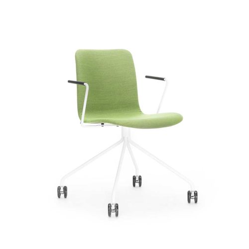Chaise de bureau contemporaine - SOLA - Martela - d'intérieur / en chêne / en tissu