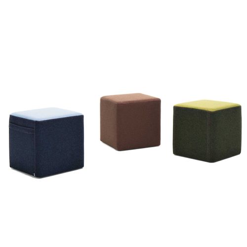 Pouf contemporain - BIT - Martela - en tissu / en feutre / carré