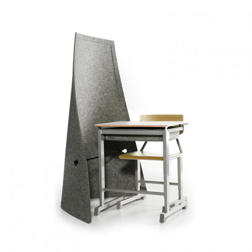 Séparateur de bureau au sol - TIIPII - Martela - en polyester / insonorisé / gris
