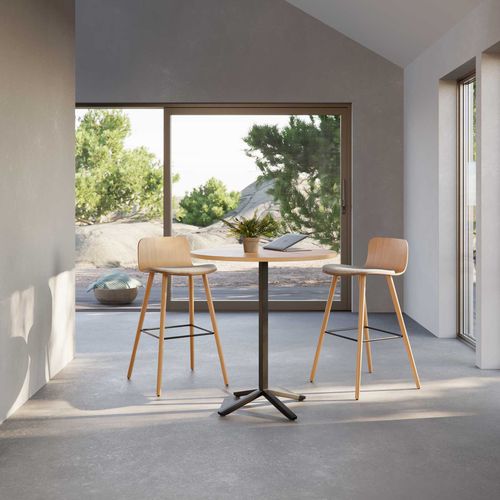 Table bistrot contemporaine - ALKU - Martela - en stratifié / en chêne / en frêne