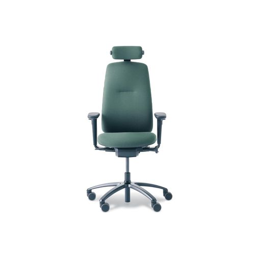 Chaise de travail en plastique - LOGIC 220 - Martela - aluminium / en tissu / avec repose-tête