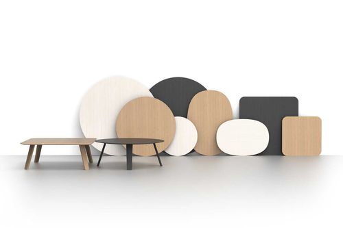 Table basse design scandinave - OONA - Martela - en chêne / en frêne / avec piètement en bois