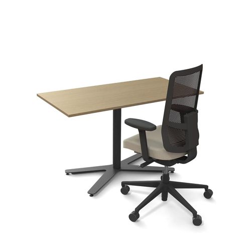 Bureau sur pied - JOJO - Martela - contemporain / en chêne / en placage de bois