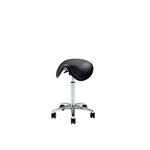 Tabouret de travail en cuir - 259 SERIES - Martela - en mousse / en plastique / avec piètement en aluminium poli