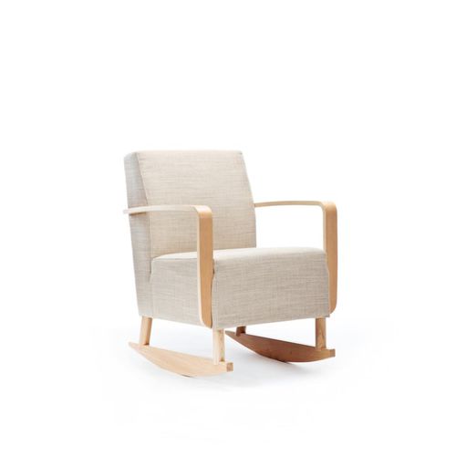 Fauteuil design scandinave - Plus+ - Martela - en tissu / en bouleau / en chêne