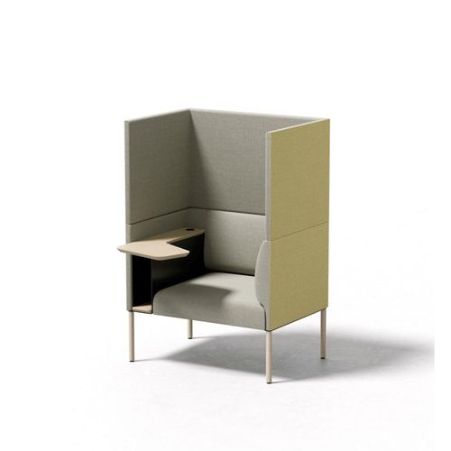 Chaise contemporaine - NOORA WORK BOX - Martela - d'intérieur / en tissu / avec piètement en bois