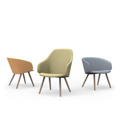 Chaise contemporaine - SOLA  - Martela - d'intérieur / en tissu / avec piètement en bois