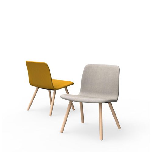 Chaise contemporaine - SOLA  - Martela - d'intérieur / en tissu / avec piètement en bois