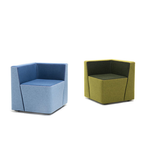 Fauteuil visiteur contemporain - BIT - Martela - en tissu / en bois / tapissé