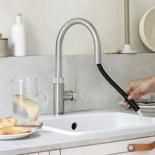 Mitigeur à eau bouillante - Flex - Quooker Deutschland GmbH - à poser / en métal chromé / en acier inoxydable