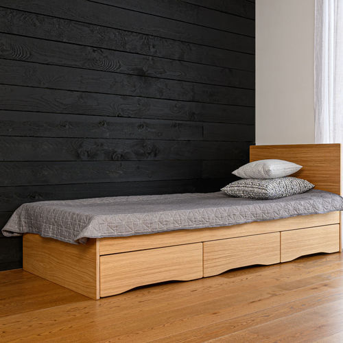 Lit simple - DREAMY - Radis Furniture - contemporain / avec tête de lit / à tiroir