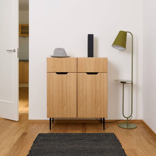 Buffet haut - NOBLE - Radis Furniture - contemporain / en placage de bois / avec tiroirs