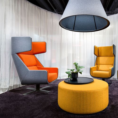 Fauteuil contemporain - BUZZIME - Haworth Europe - en tissu / en métal / tapissé
