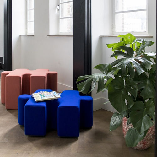 Pouf contemporain - BUZZIPUZZLE - Haworth Europe - en tissu / en mousse / modulable
