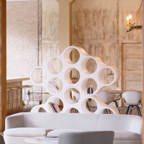Bibliothèque modulable - CLOUD  - Haworth Europe - design original / professionnelle / en plastique