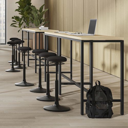 Tabouret de travail contemporain - COMFORTO 1 - Haworth Europe - en tissu / avec piètement en métal / piètement central