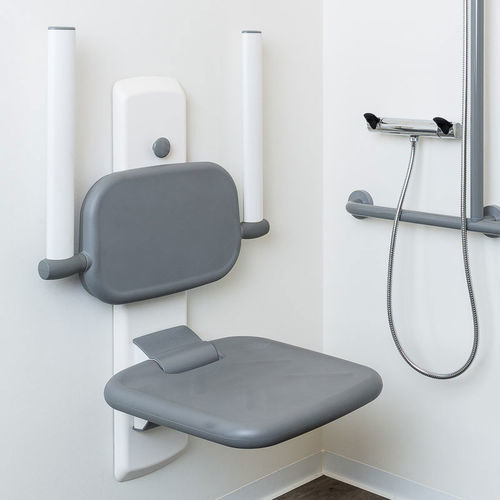 Siège de douche rabattable - 40-430 SERIES - Ropox A/S - mural / en plastique / en acier inoxydable