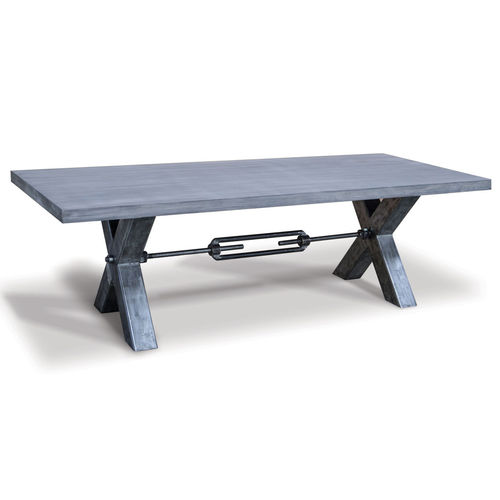 Table classique - XERXES - Ecomatrix SRL - en chêne / en bois huilé / avec piètement en acier peint