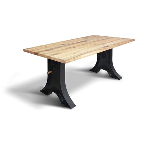 Table à manger design industriel - DALLAS - Ecomatrix SRL - en chêne / en bois huilé / avec piètement en acier
