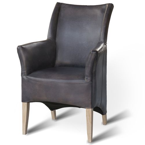 Chaise vintage - PETER - Ecomatrix SRL - d'intérieur / en cuir / en chêne