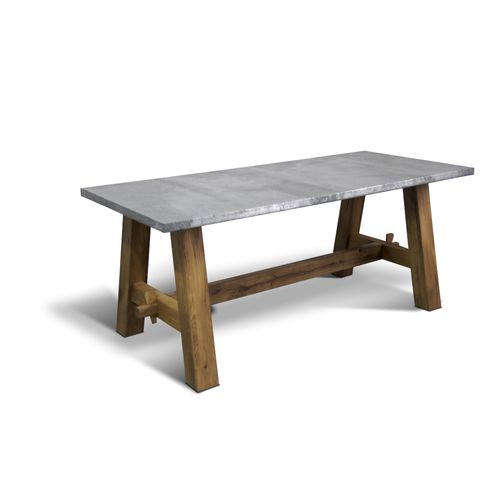 Table contemporaine - ZINK AGE - Ecomatrix SRL - en chêne / en bois huilé / avec piètement en bois