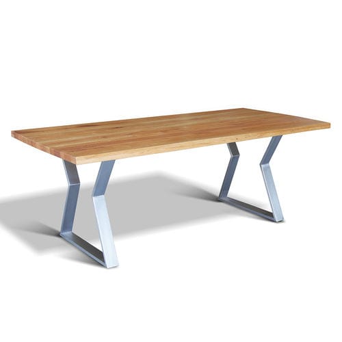 Table contemporaine - SIGMA - Ecomatrix SRL - en chêne / en bois huilé / avec piètement en acier inoxydable