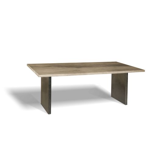 Table contemporaine - CATEDRA - Ecomatrix SRL - en chêne / en bois huilé / avec piètement en acier