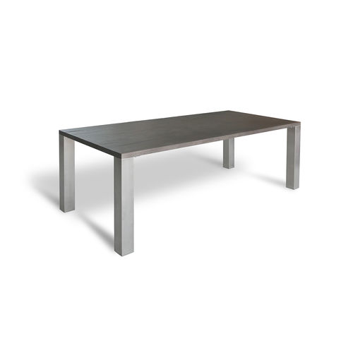 Table contemporaine - LEO - Ecomatrix SRL - en chêne / avec piètement en acier inoxydable / rectangulaire