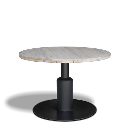 Table contemporaine - BOUTEILLE - Ecomatrix SRL - en chêne / en bois huilé / avec piètement en acier