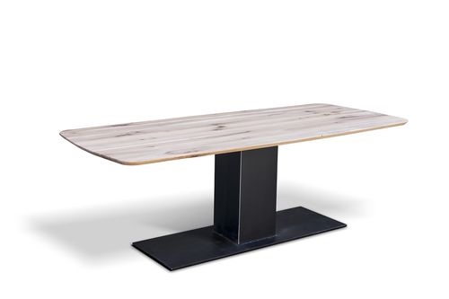 Table contemporaine - COLOGNE - Ecomatrix SRL - en chêne / avec piètement en acier / avec piètement en acier peint