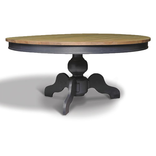 Table de style - DUBLIN - Ecomatrix SRL - en bois / avec piètement en bois / ronde