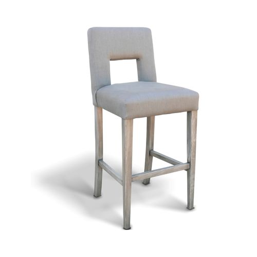 Chaise de bar contemporaine - XAVIER - Ecomatrix SRL - d'intérieur / en tissu / avec piètement en hêtre
