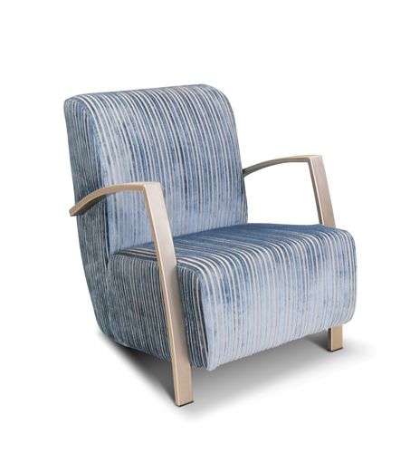 Fauteuil contemporain - COMO  - Ecomatrix SRL - en tissu / bleu