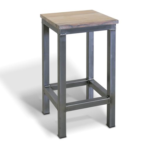 Tabouret de bar contemporain - VINO - Ecomatrix SRL - en chêne / avec piètement en acier