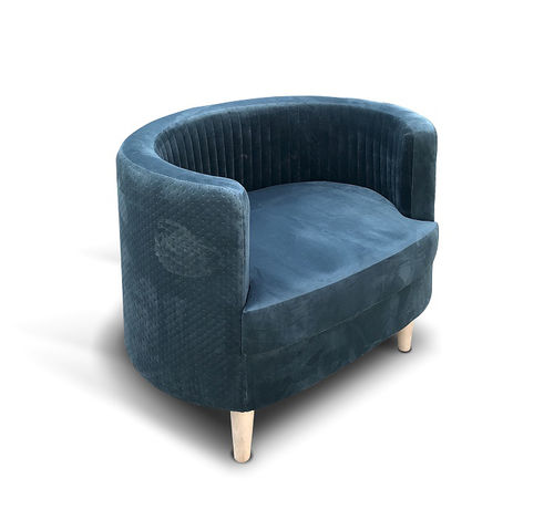 Fauteuil contemporain - PERLA - Ecomatrix SRL - en velours / noir / bleu