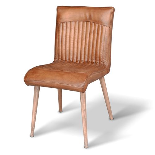 Chaise vintage - CORVETTE - Ecomatrix SRL - d'intérieur / en cuir / en chêne