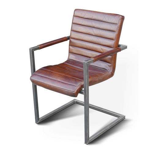 Chaise contemporaine - STRIPE INDUCHAIR - Ecomatrix SRL - d'intérieur / en cuir / avec piètement en acier