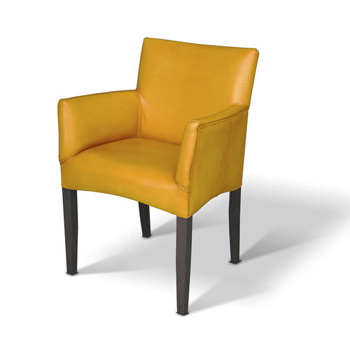 Chaise contemporaine - CUBE  - Ecomatrix SRL - d'intérieur / en cuir / en chêne