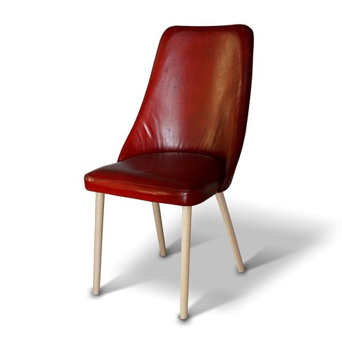 Chaise vintage - CHRISTIAN - Ecomatrix SRL - d'intérieur / en cuir / en chêne