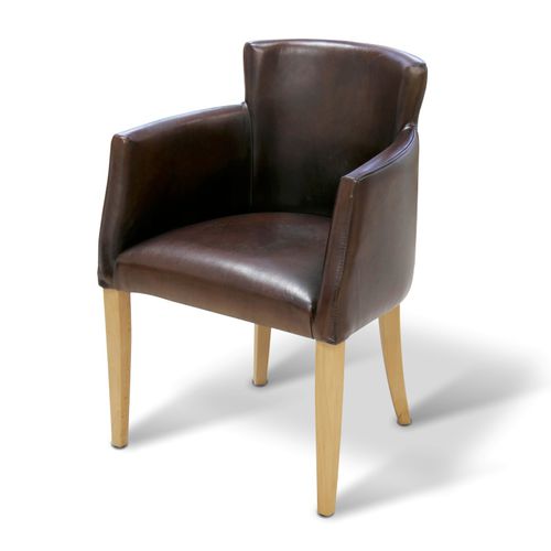 Chaise vintage - ANETTE - Ecomatrix SRL - d'intérieur / en cuir / en chêne