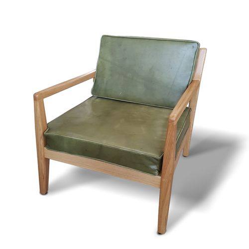 Fauteuil contemporain - RUMBA  - Ecomatrix SRL - en cuir / en chêne / en hêtre