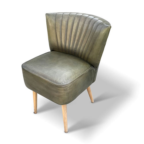 Chaise vintage - CLUB - Ecomatrix SRL - d'intérieur / en cuir / avec piètement en hêtre
