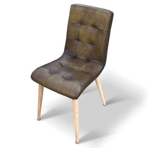 Chaise vintage - LIDIA - Ecomatrix SRL - d'intérieur / en cuir / avec piètement en hêtre